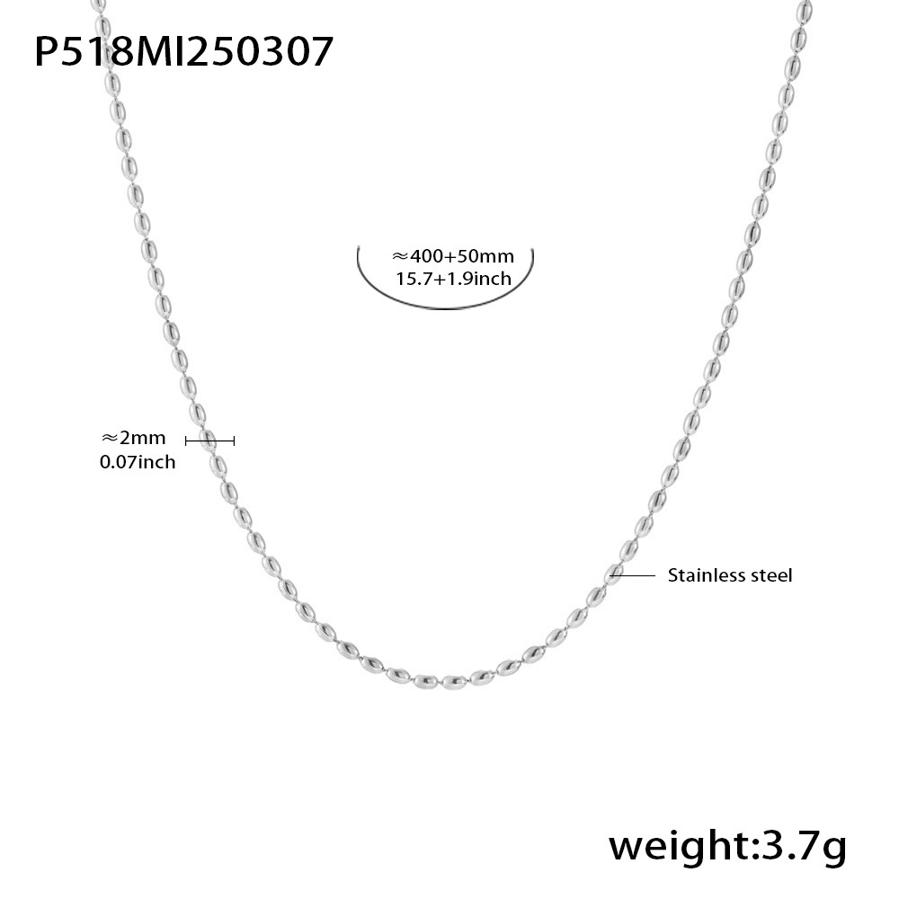 P518-Steel color beige chain