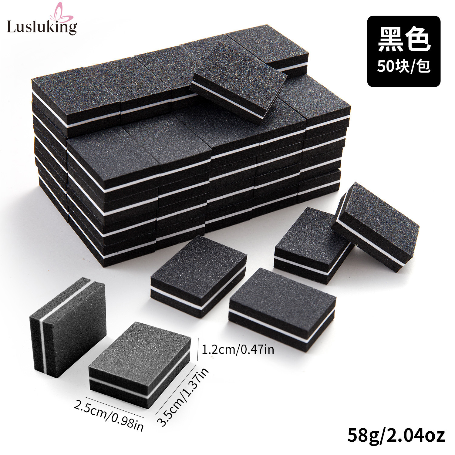 Black mini tofu cubes (50 pieces per pack)
