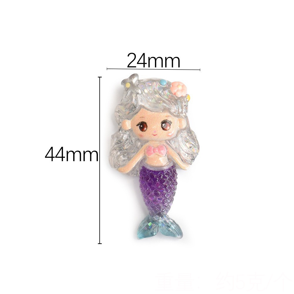 Gradient purple flower mermaid