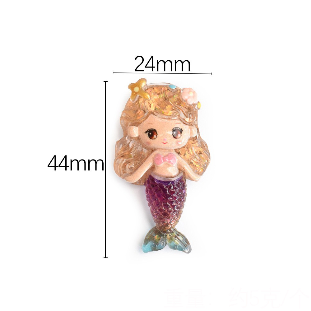 Gradient orange flower mermaid