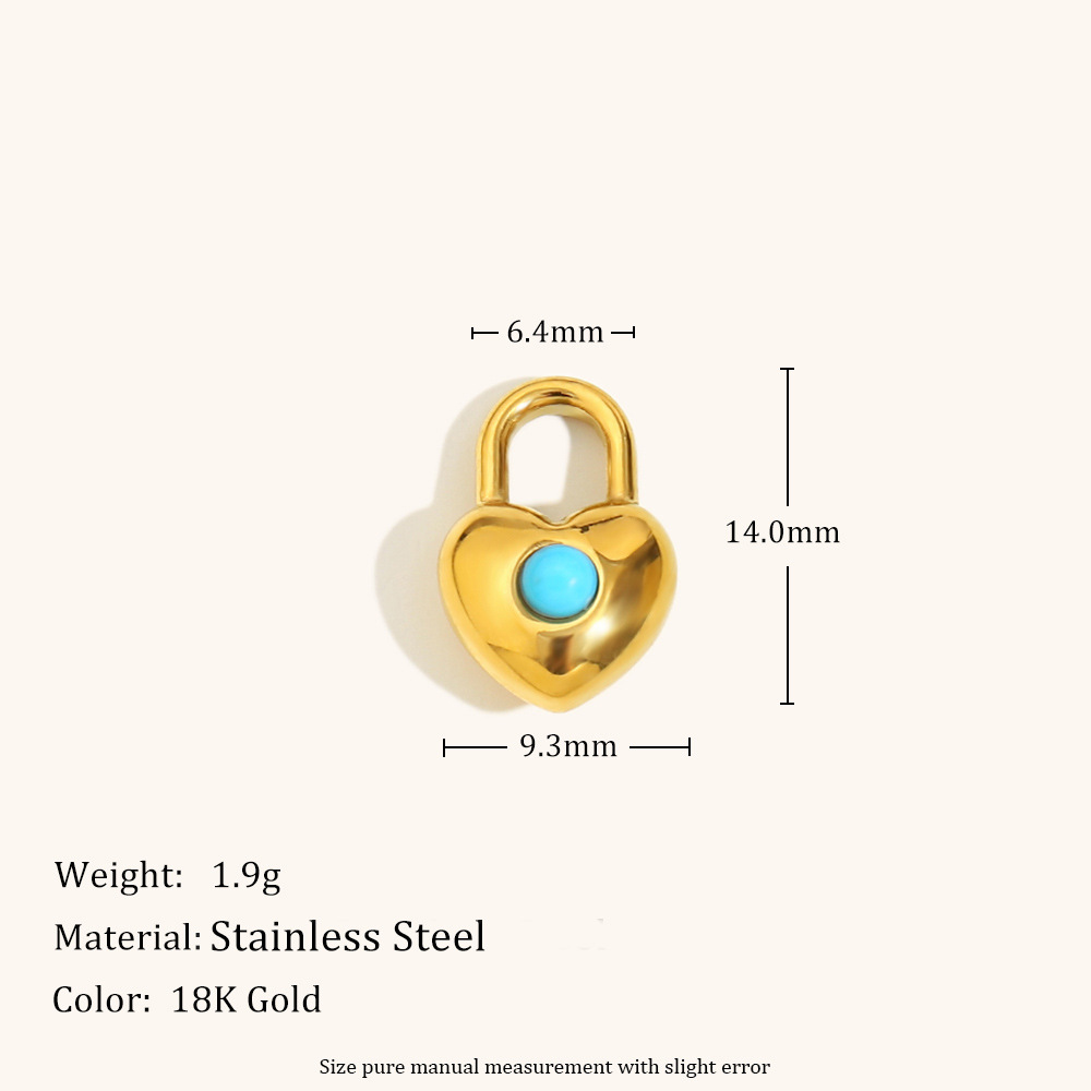 Glue bead love pendant-gold