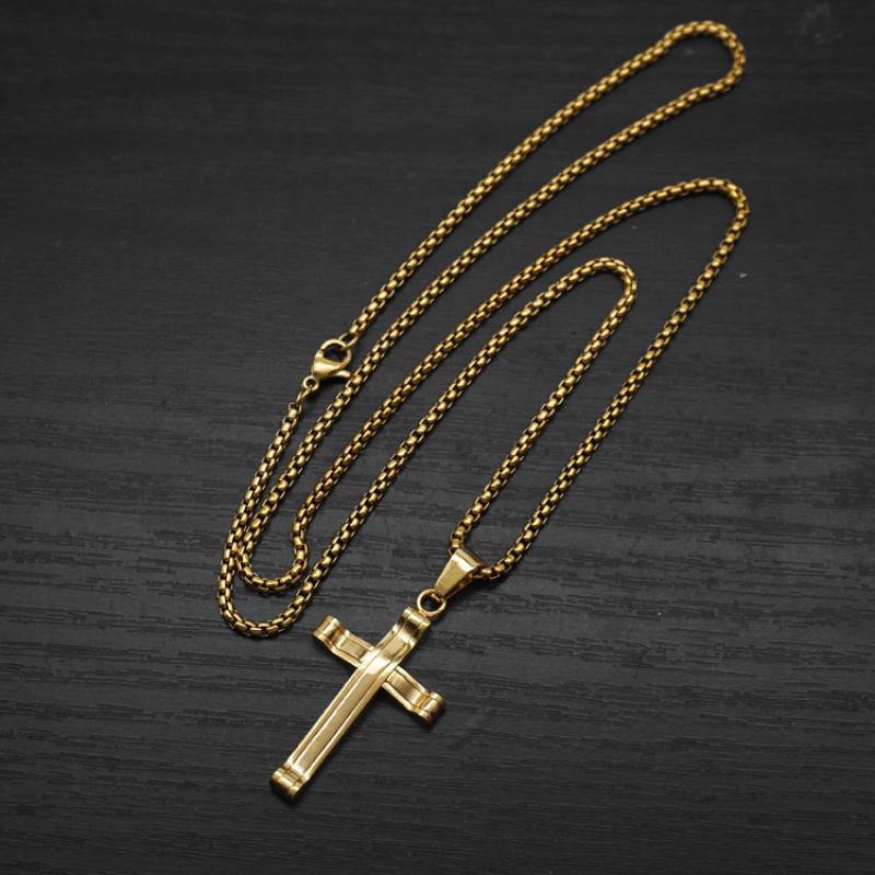 Gold with 2mm55cm square pearl chain