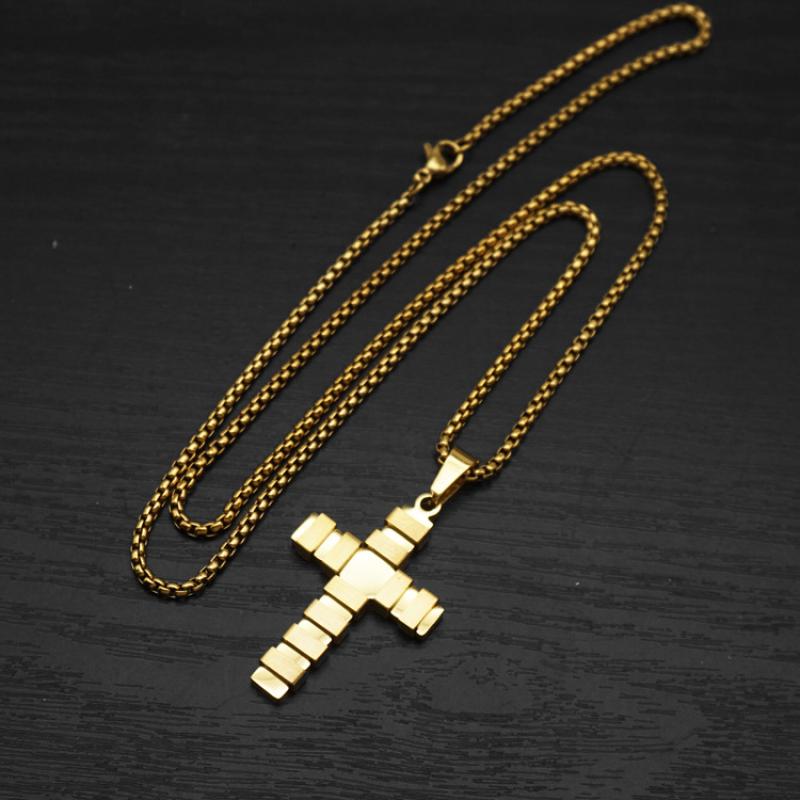 Gold with 2mm55cm square pearl chain