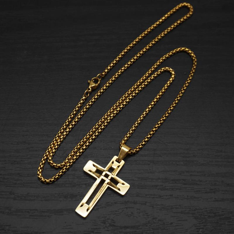 Gold with 2mm55cm square pearl chain