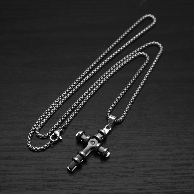 Black with 2mm55cm square pearl chain