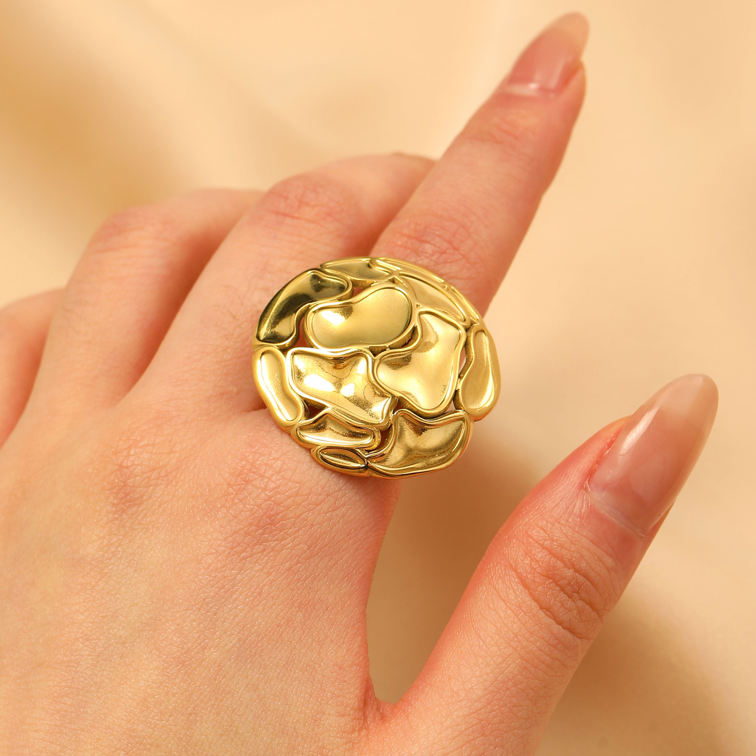 02 18k real gold round dz-431