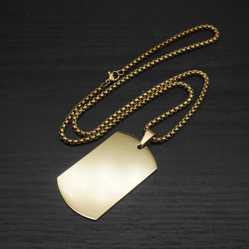 Square large gold with 3mm60cm square pearl chain