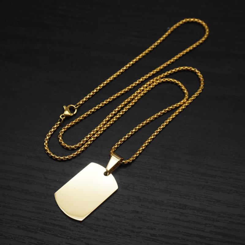 Square small gold with 2mm60cm square pearl chain