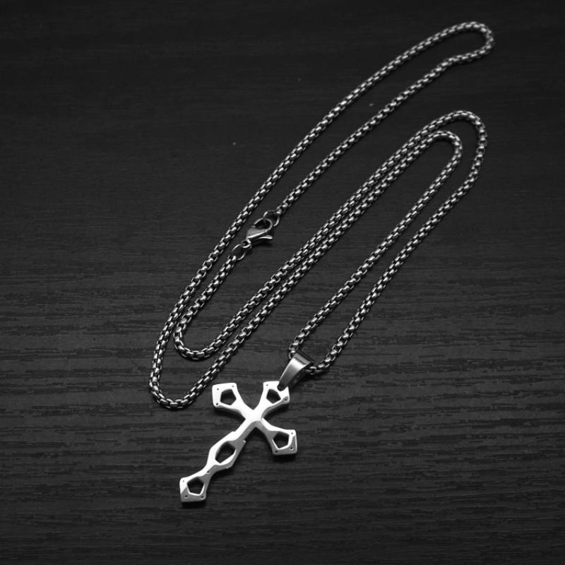 Type a steel color with 2mm55cm square pearl chain