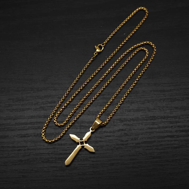 Model b gold with 2mm55cm square pearl chain