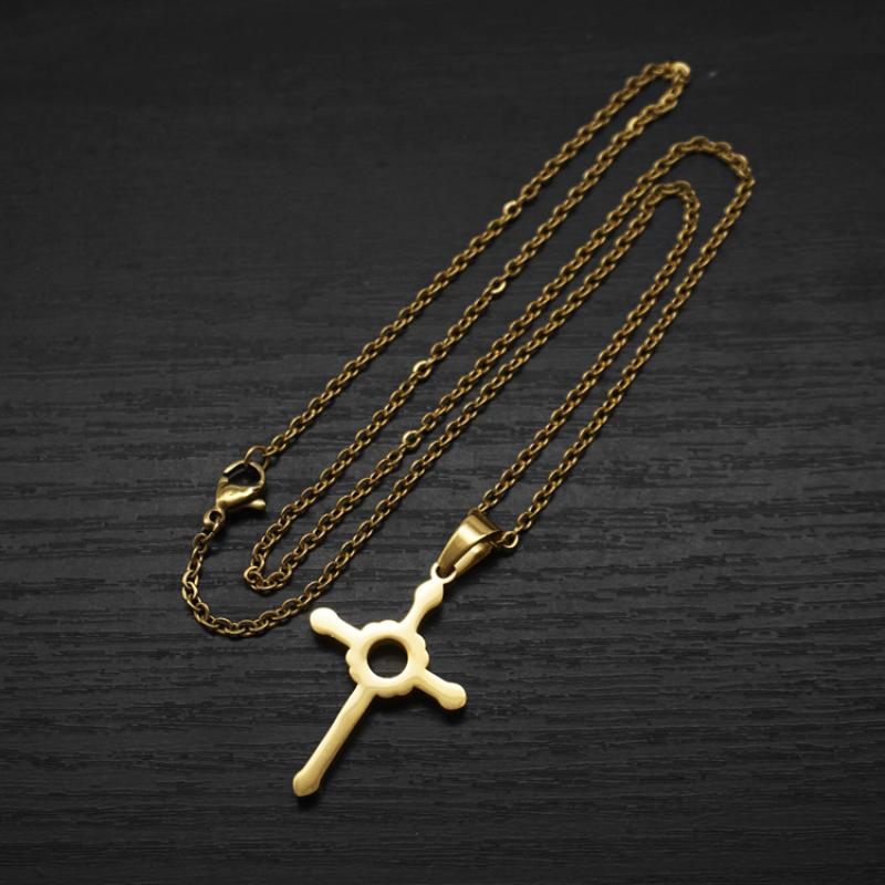 C style gold with 2mm50cmo chain