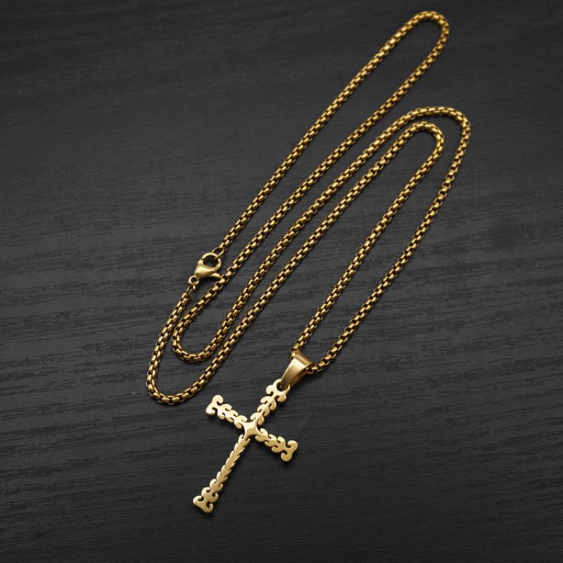Model a gold with 2mm55cm square pearl chain