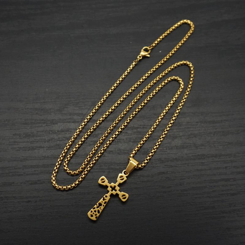 Model b gold with 2mm55cm square pearl chain