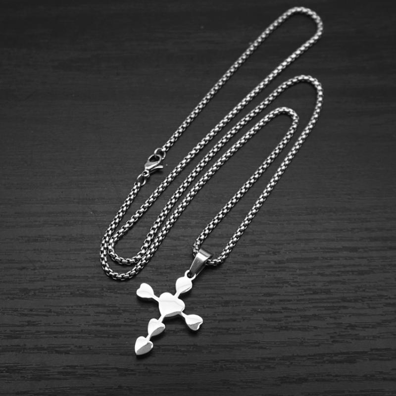 Model b steel color with 2mm55cm square pearl chain