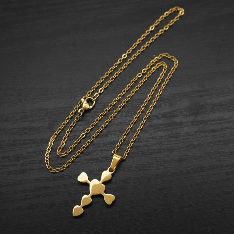 Model b gold with 2mm55cm square pearl chain