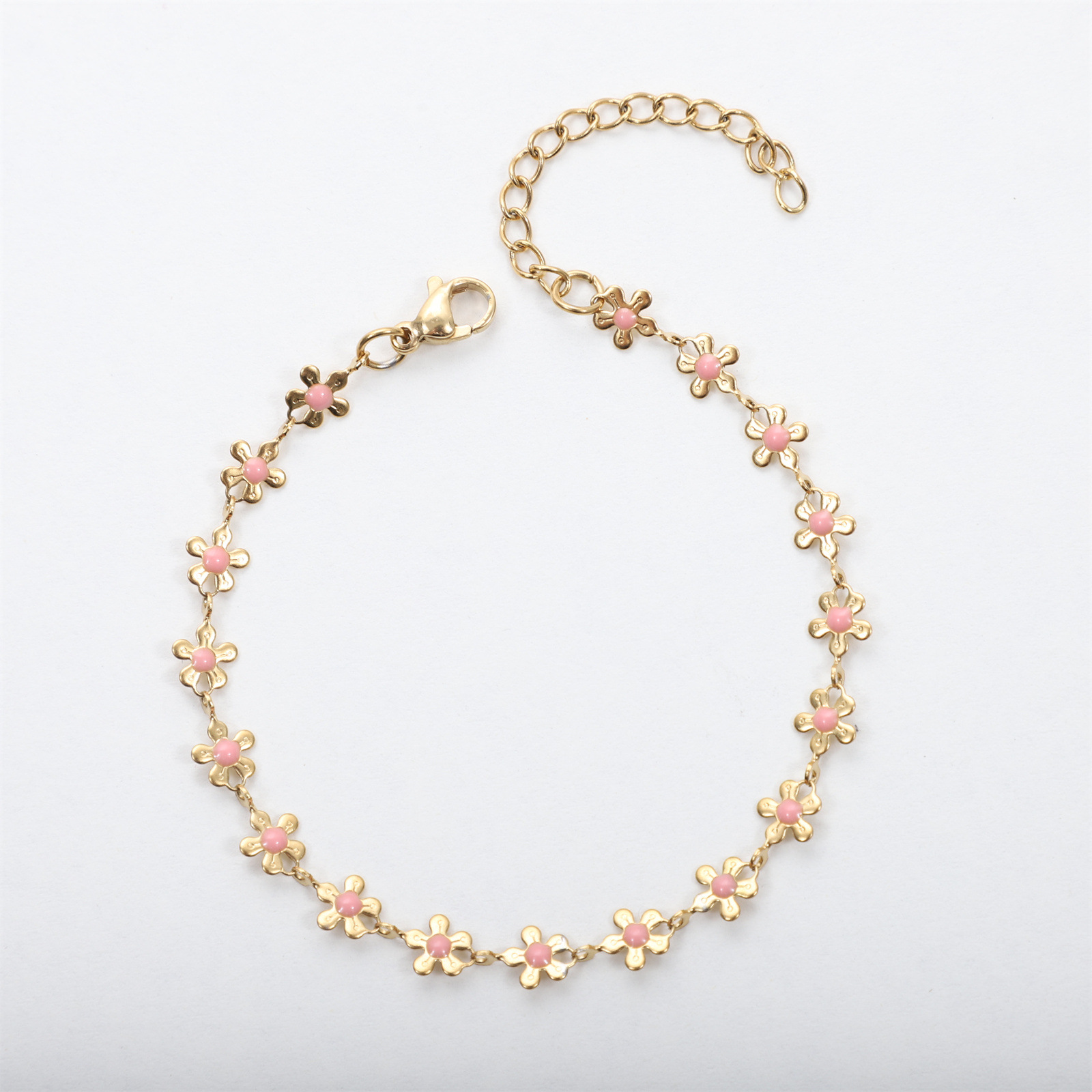 Flower heart drop glaze-pink