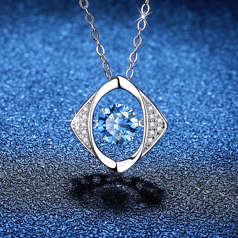 moissanite 1ct klein biue