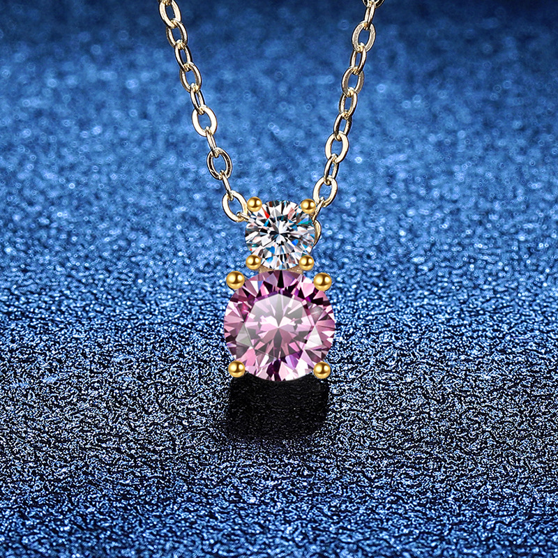 1.3 carat pink moissanite