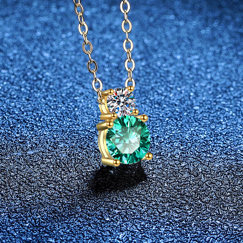 1.3 carat green moissanite