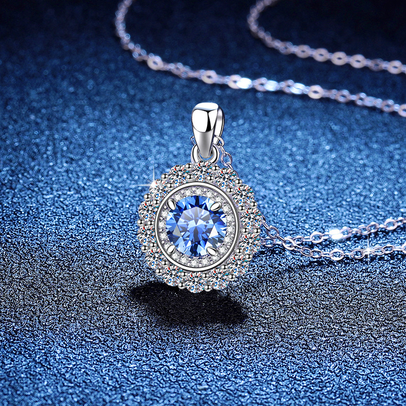 Klein blue moissanite 1ct