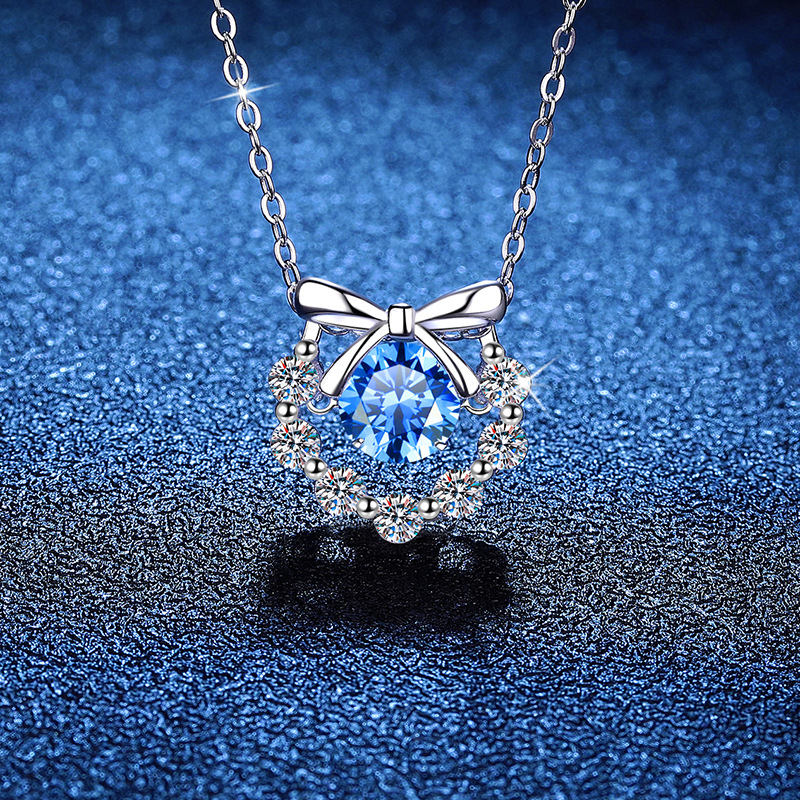 Klein blue moissanite