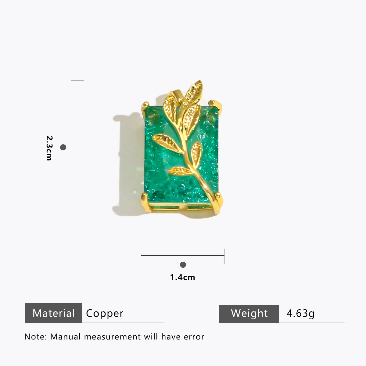 Green square card