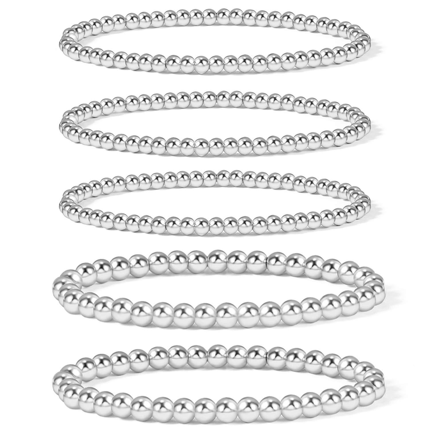 White K color 4-5-piece set of beads 4-6mm