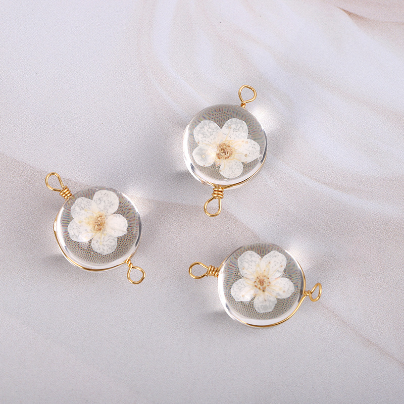 White round cherry blossom