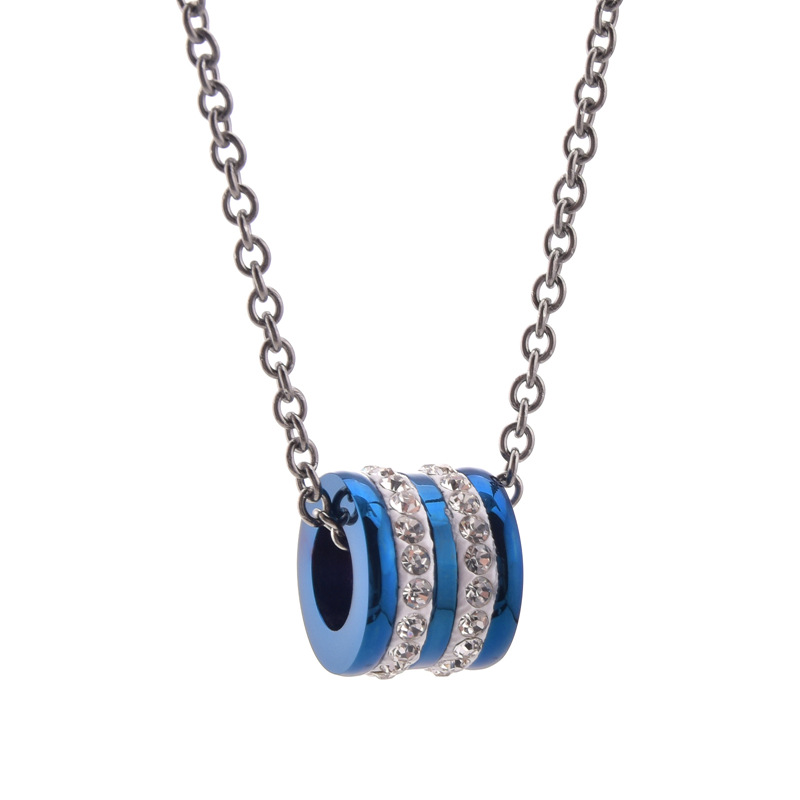 Blue with chain