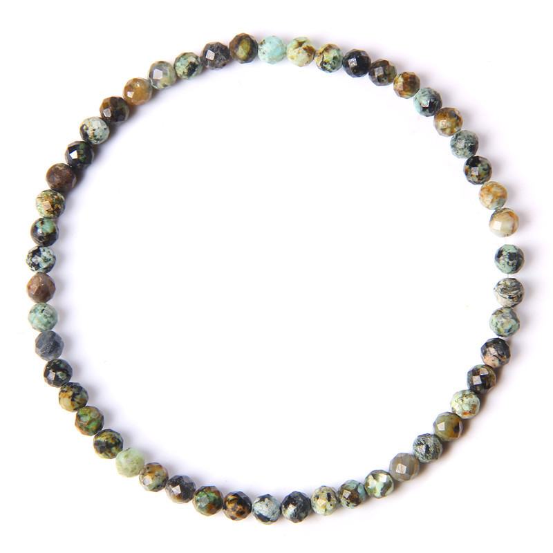 African turquoise 4mm faceted beads