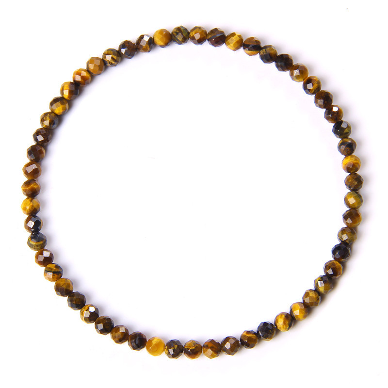 Yellow Tiger 4mm Facet Bead Bracelet
