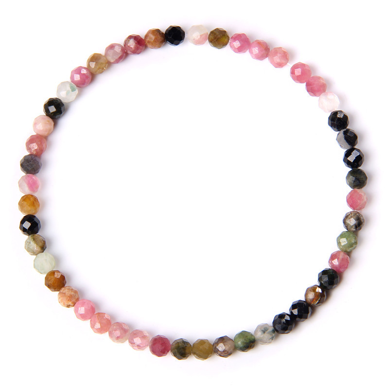 Tourmaline 4mm Facet Bead Bracelet