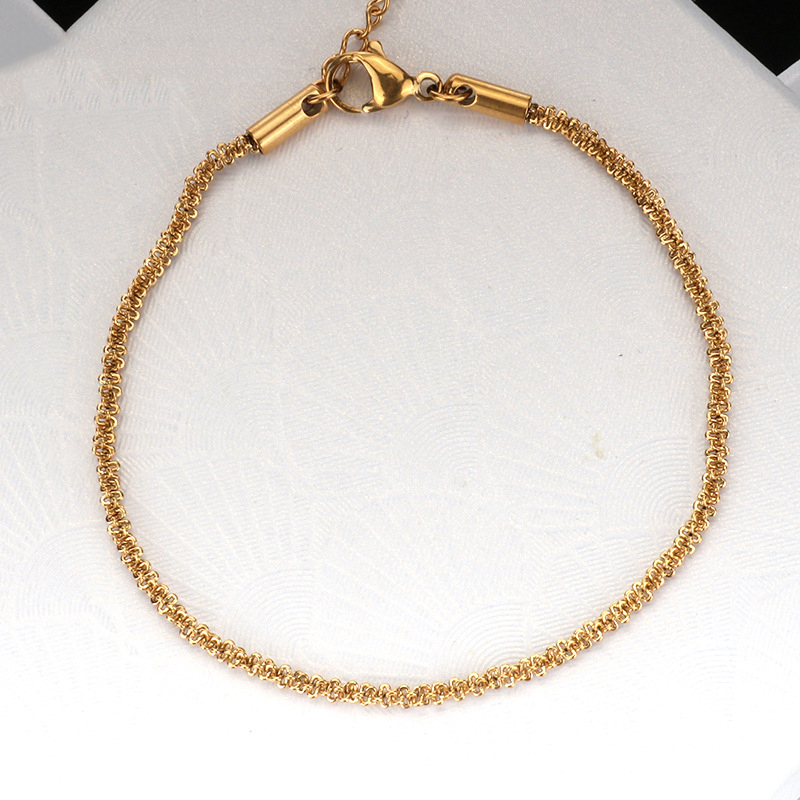 18K Gold Bracelet 6-8inch