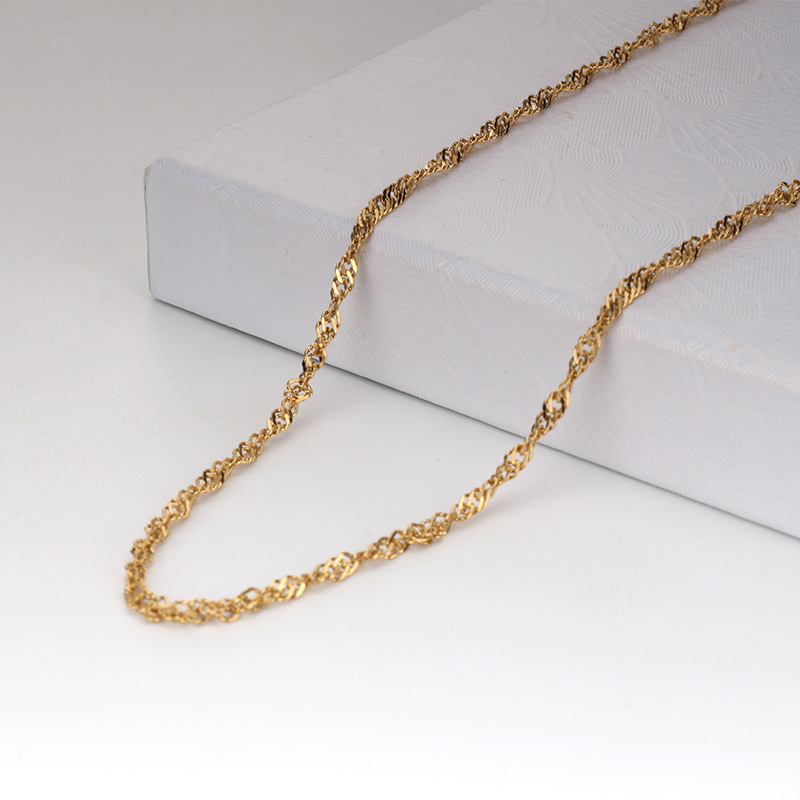 18K gold water wave chain (necklace)
