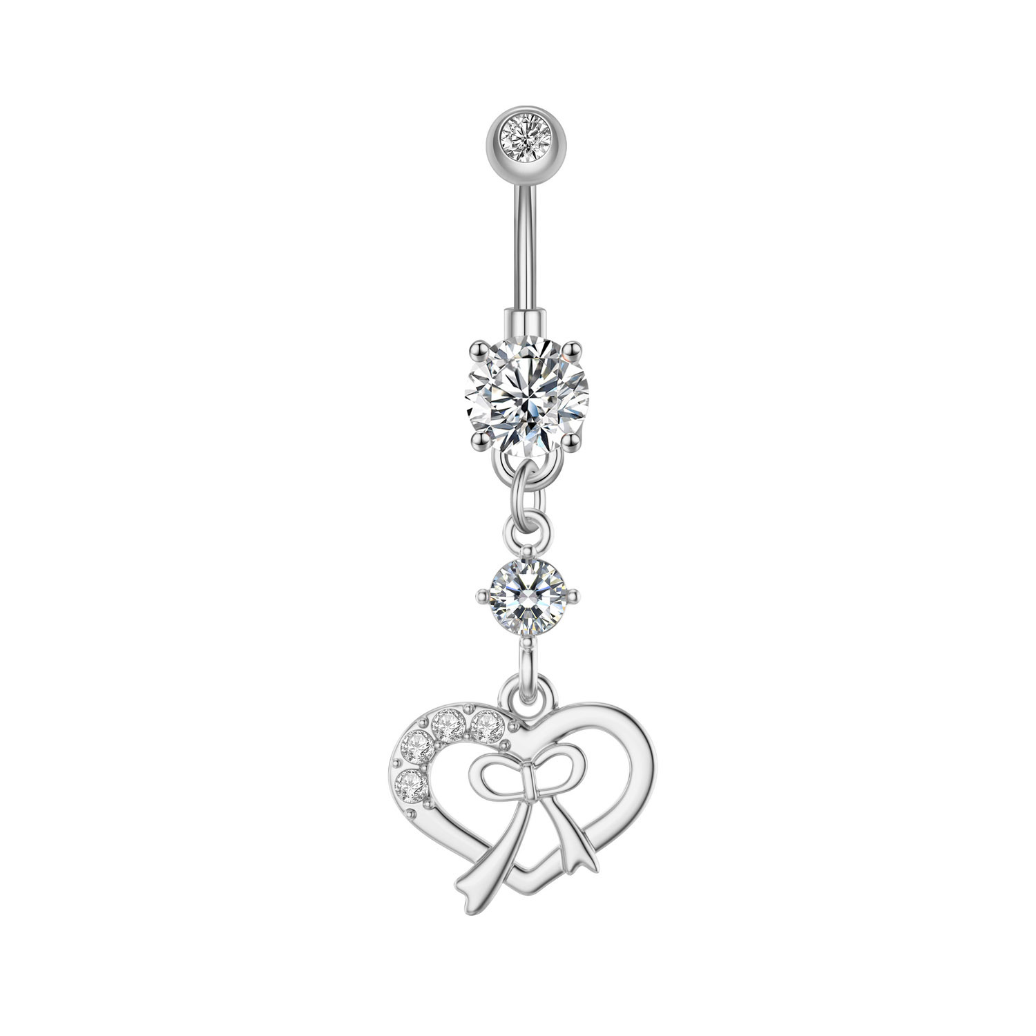 Peach heart bow