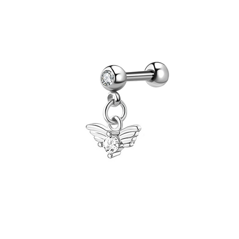 Peach heart wings 0.8*7*4 mm(diamond ball)