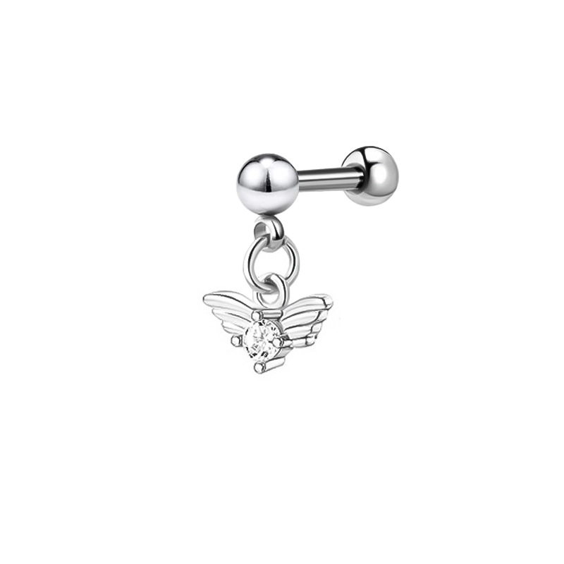 Peach heart wings 1.0*6*4 mm(steel ball)