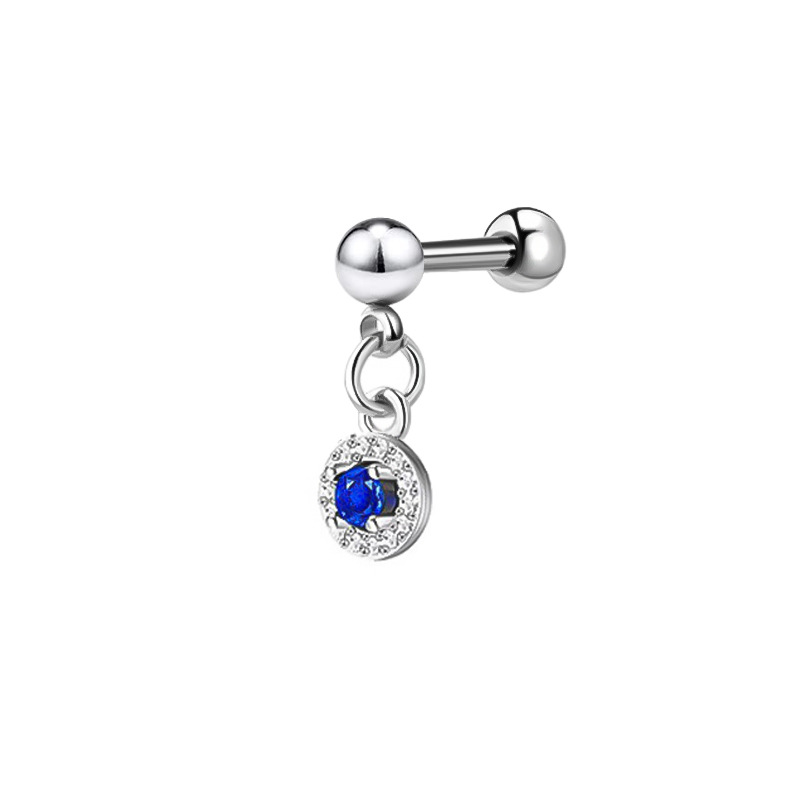 Middle blue zircon 1.0*6*4mm (steel ball)