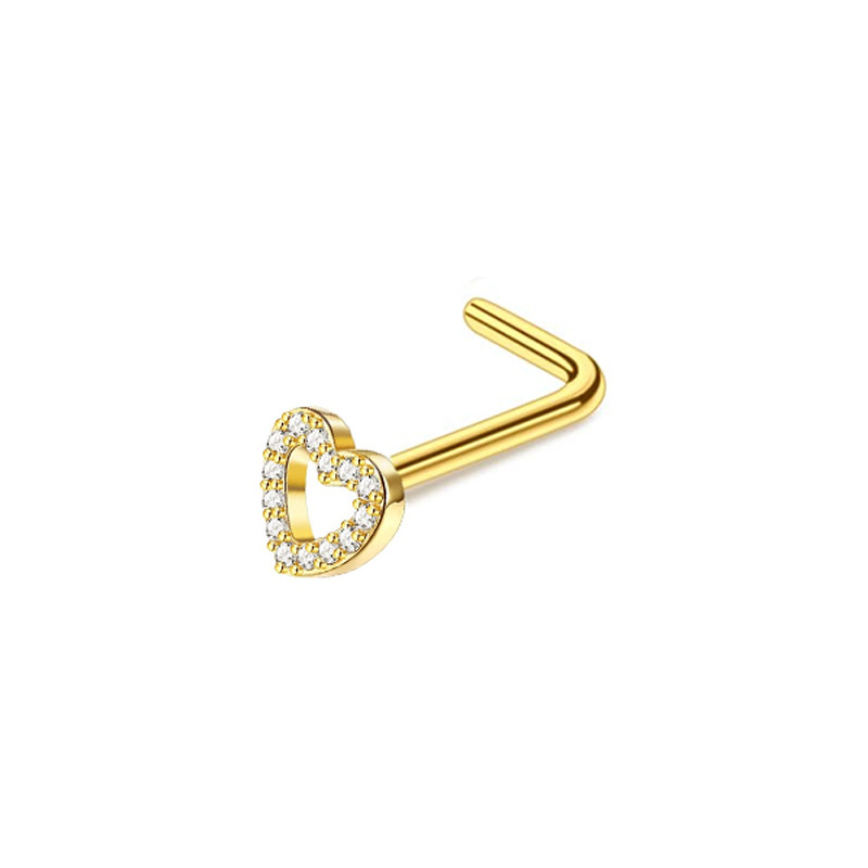 Zircon hollow heart shape