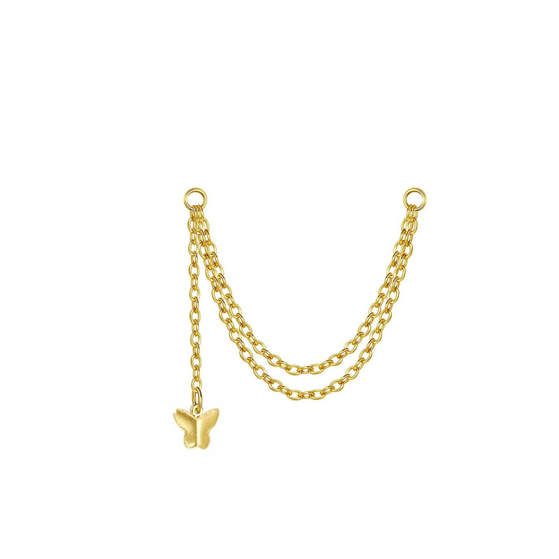 Glossy butterfly pendant (gold 5/6/3.5cm)