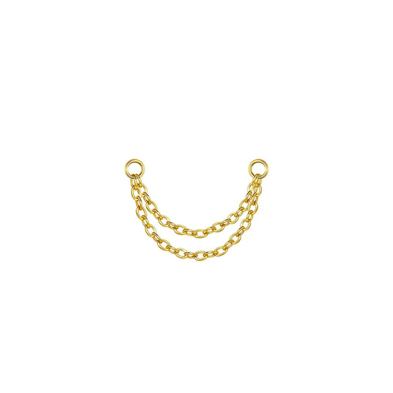 Two chains (gold 5cm 6cm)