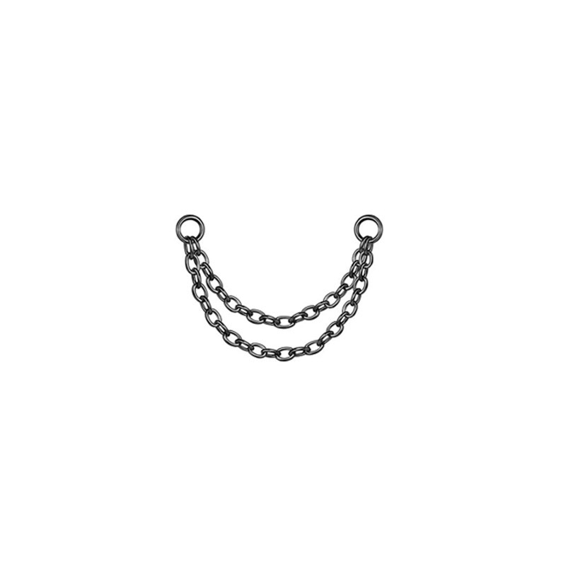 Two chains (black 5cm 6cm)