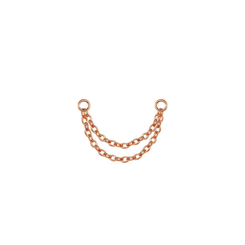 Two chains (rose gold 5cm 6cm)