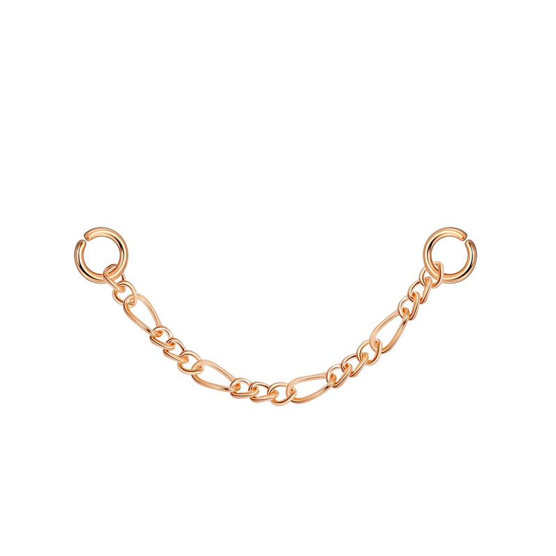 Two chain clauses (rose gold 3.5cm)
