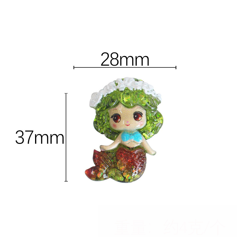 Gradient green garland mermaid