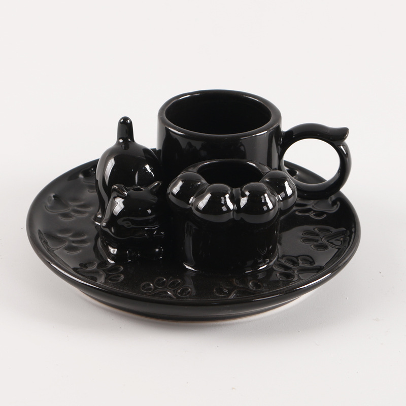 Casual cat round handle black