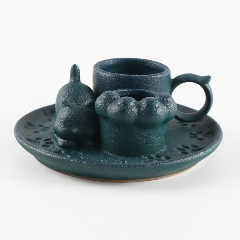 Casual cat round handle blue