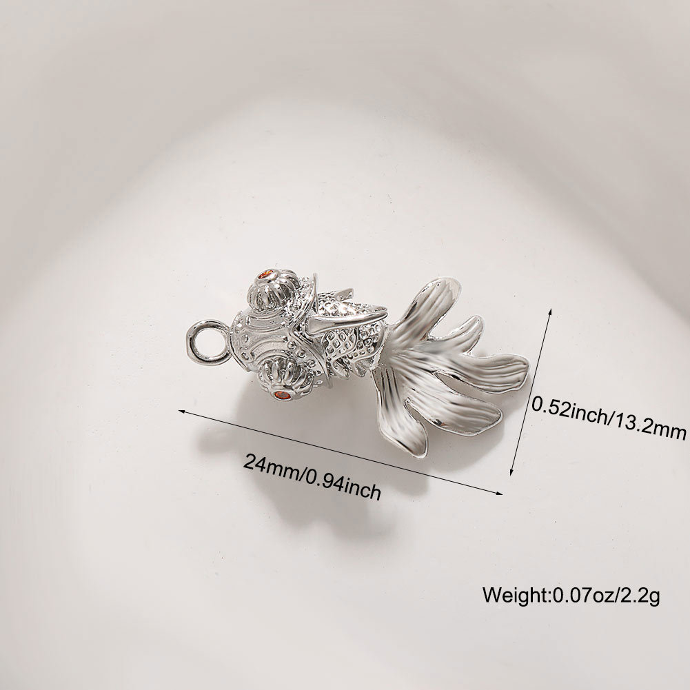 Three-section white gold fish