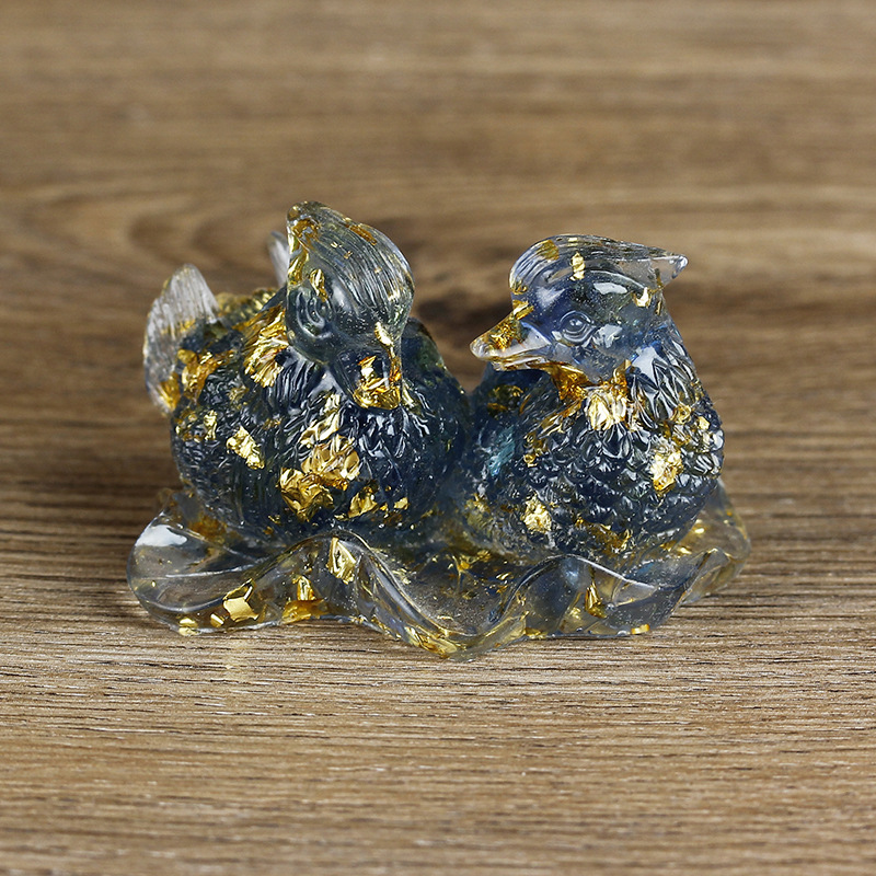 blue glaze gold foil