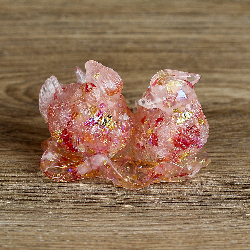 Pink Crystal Gold Foil